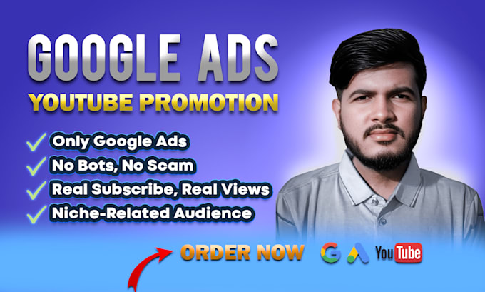 Gig Preview - Grow your channel, google adwords youtube video ads campaign