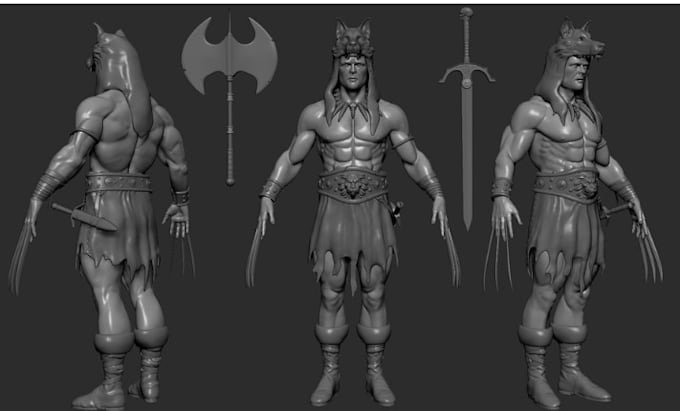 Gig Preview - Sculpt quality dnd stl character, 3d model for 3d printing, miniatures, designs