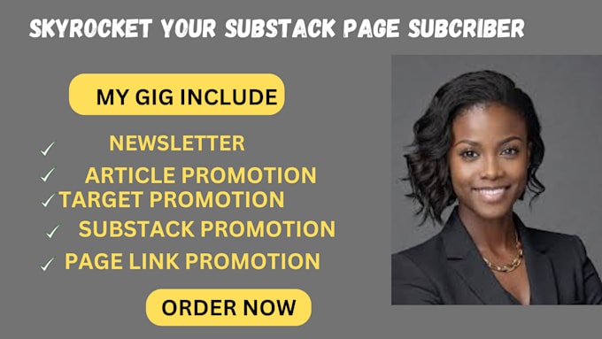 Gig Preview - Skyrocket your substack page link promotion to real and active audience