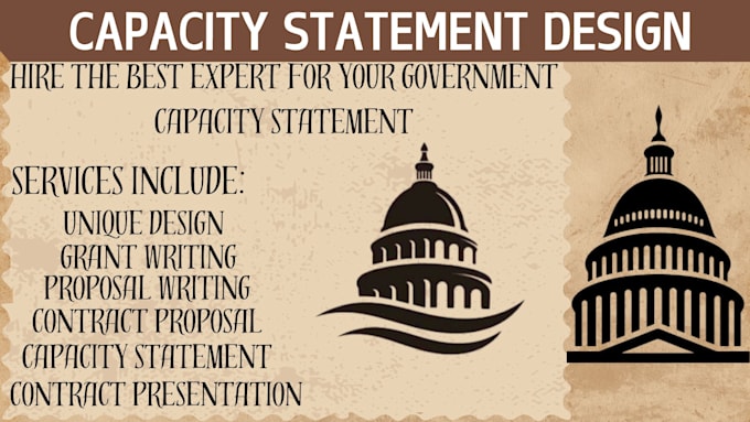 Bestseller - design government capacity statement, bid proposal, grant writing, rfp, rfq