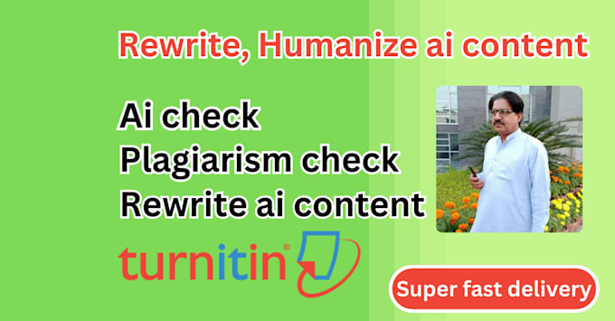 Gig Preview - Humanize your ai content and check ai and plagiarism