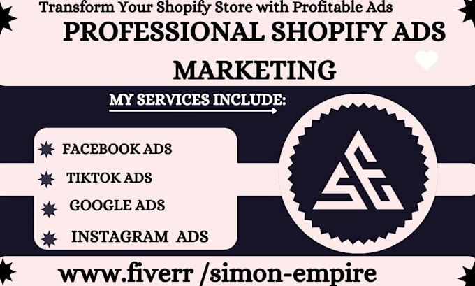 Gig Preview - Run shopify facebook tiktok video ads instagram google ads campaign marketing