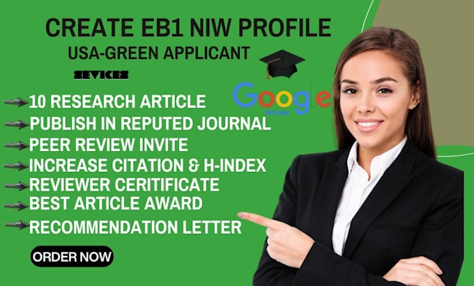 Gig Preview - Create eb1 researcher profile for usa immigration