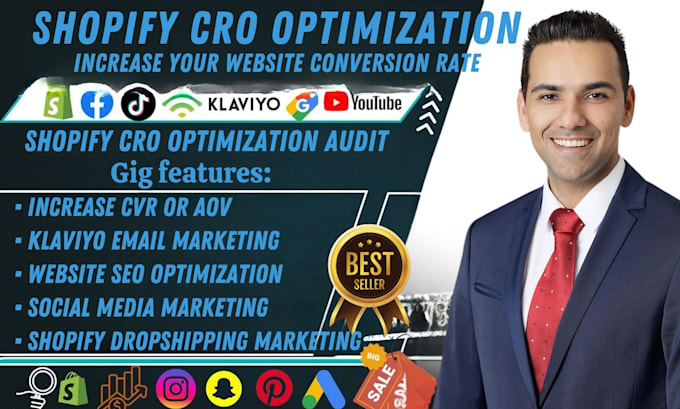 Gig Preview - Do conversion rate optimization ecommerce marketing shopify cro to boost sales