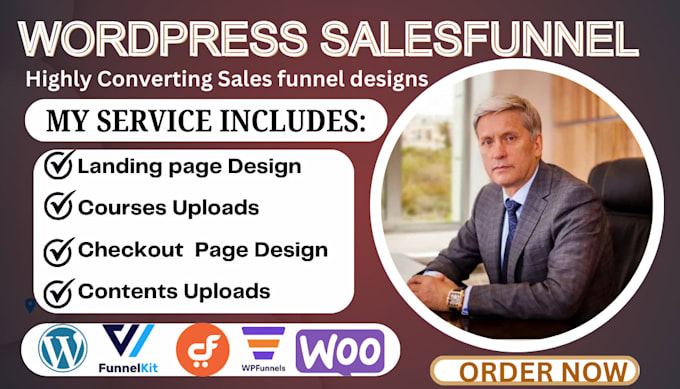 Gig Preview - Wp woocommerce salesfunnel funnelkit,wp funnels, cartflows redesign,order bump