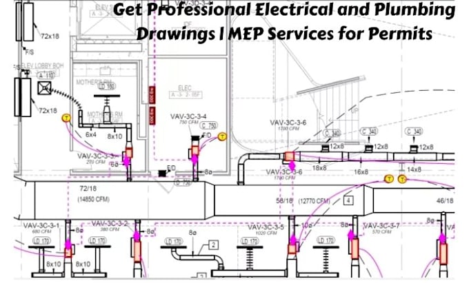 Gig Preview - Do mep design, architectural engineering, hvac, electrical layout design