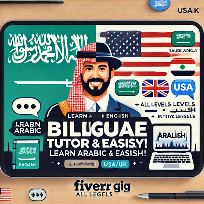 Gig Preview - Teach arabic using english and english using arabic for all levels