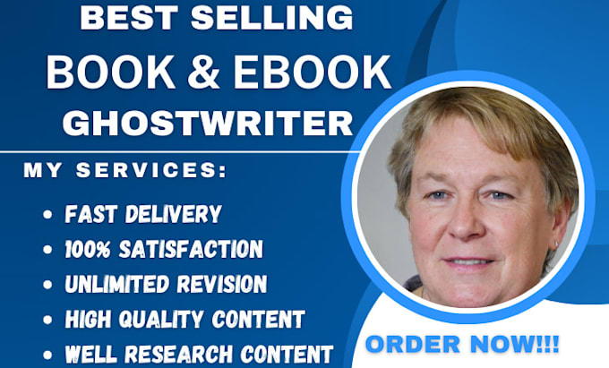 Gig Preview - Be your ebook writer, ebook ghostwriter, book writer, ghost book writer