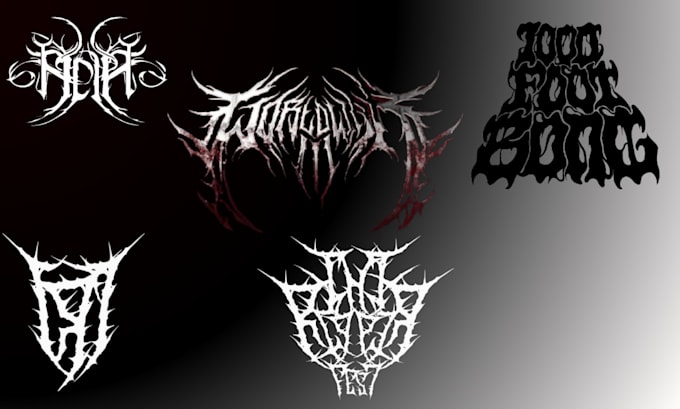 Gig Preview - Unique custom death metal band logo horror 3d design graffiti phonk design