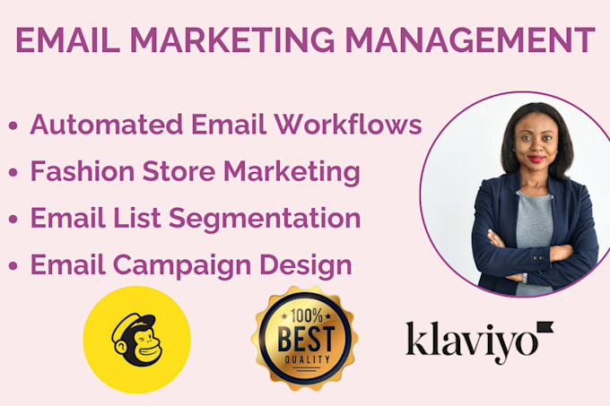 Gig Preview - Do klaviyo email management fashion store email marketing ecommerce automation