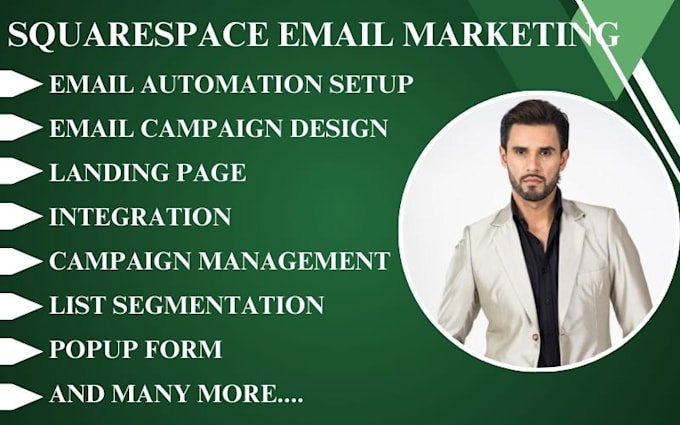 Gig Preview - Do squarespace email campaign management  email automation landing page design