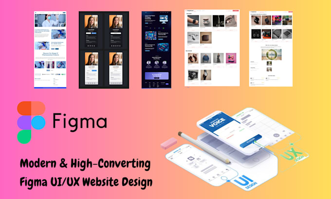 Gig Preview - Create figma website ui,ux