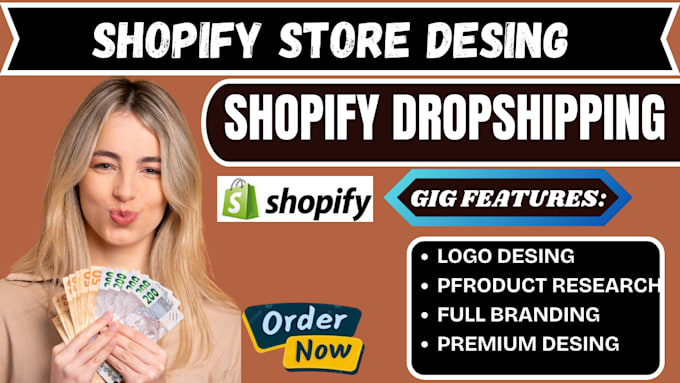 Gig Preview - Design, redesign shopify store, shopify dropshipping store, shopify website