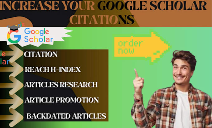 Gig Preview - Increase your google scholar citation article researchgate