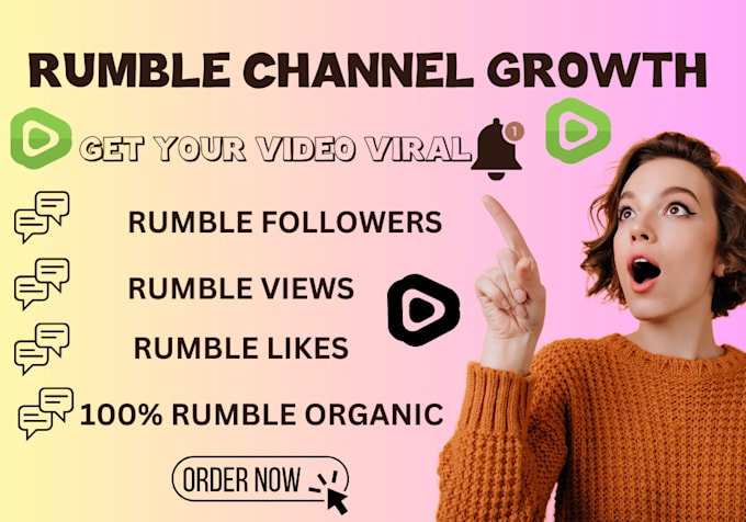 Gig Preview - Do a super quick organic rumble video promotion, rumble promotion