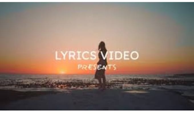 Gig Preview - Create a stunning animated lyric video for your song