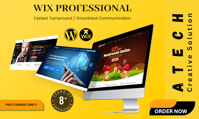 Gig Preview - Build or design wix or redesign wix website design for business online store