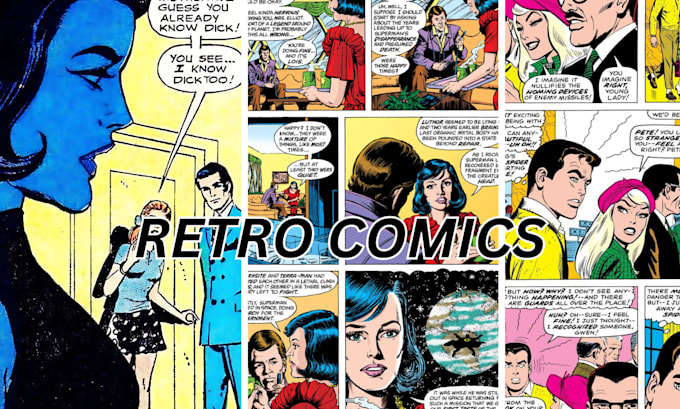 Gig Preview - Draw retro vintage illustration, retro comics, vintage character retro art