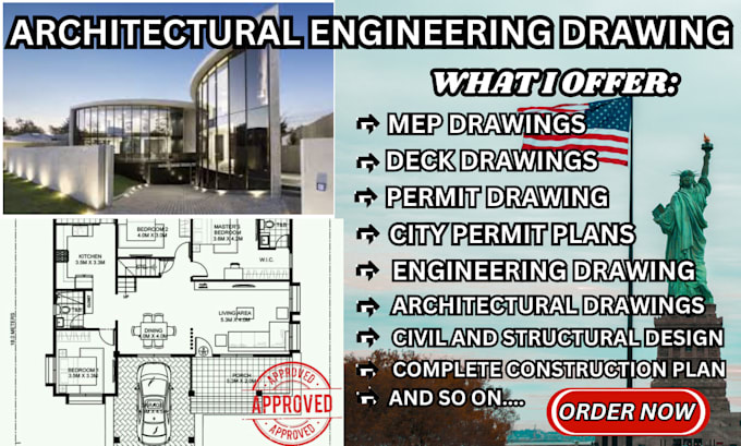 Gig Preview - Draft architectural plans, construction and structural drawings in autocad