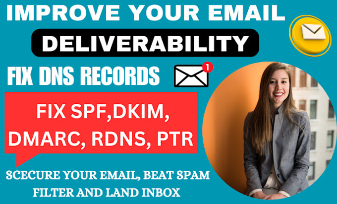 Gig Preview - Increase email deliverability and stop emails from ending up in spam