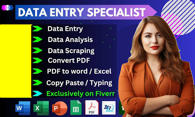 Gig Preview - Be your virtual assistant for data entry, web research, copy paste