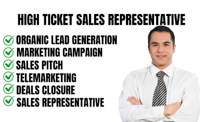 Gig Preview - Be your sales representative generate b2b sales lead close deal telemarketing