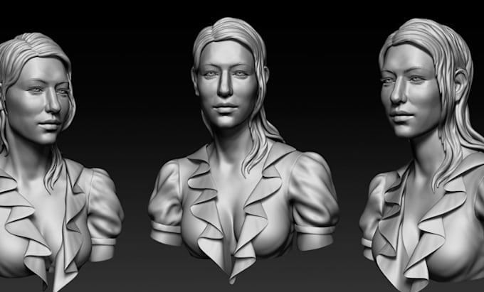 Gig Preview - 3d head bust character modeling 3d animation game character rigging for 3d print