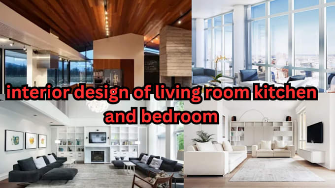 Gig Preview - Do interior design of living room kitchen and bedroom and wyoming stamp