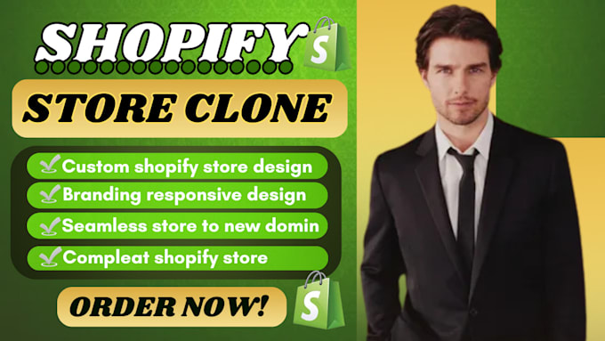 Gig Preview - Do shopify store clone, shopify store copy, shopify store replicate, store clone