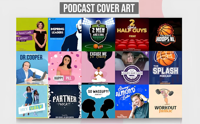 Gig Preview - Create a professional podcast cover art or cover logo