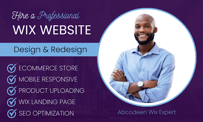 Gig Preview - Wix website design wix website redesign wix website development wix ecommerce