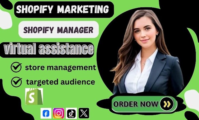 Gig Preview - Be your shopify virtual assistant shopify marketing shopify manager assistance