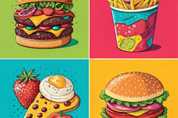 Gig Preview - Do food pop art for you