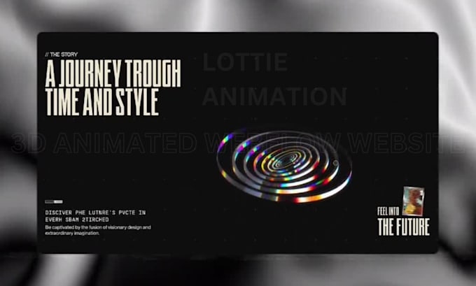 Gig Preview - Do interactive 3d animated webflow website 3d spline lottie animation parallax