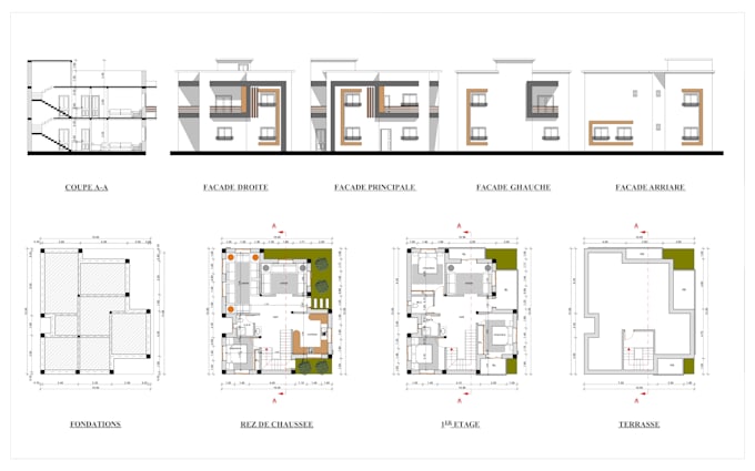 Gig Preview - Design architectural projects in archicad, PDF, plans, elevations