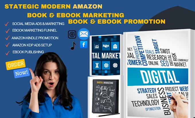 Gig Preview - Do unique amazon book promotion, kindle book viral and ebook marketing