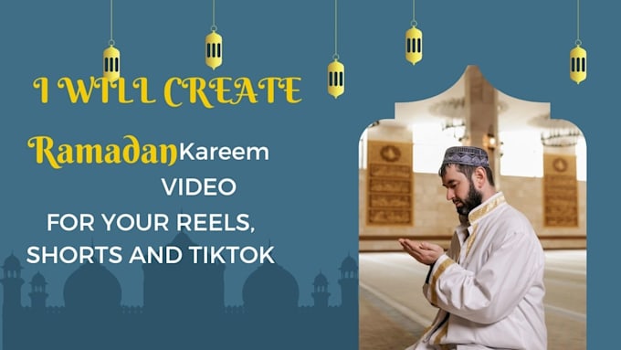 Gig Preview - Make stunning ramadan or eid greeting video for your reels, shorts or tiktok