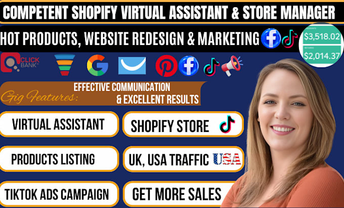 Gig Preview - Build shopify dropshipping store, shopify website redesign or shopify store