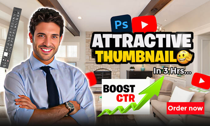 Gig Preview - Design eye catching youtube thumbnails to boost your views