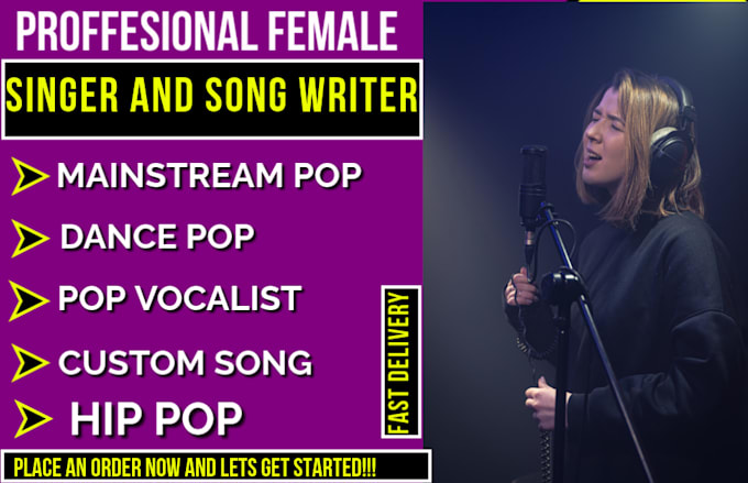 Gig Preview - Be your female song writer and pop vocalist dance pop, mainstream pop, synth pop