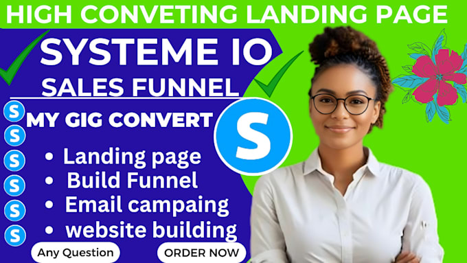 Gig Preview - Do systeme io ales funnel build systeme io landing page systeme io sales funnel