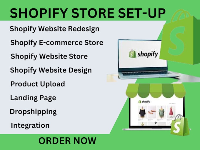 Gig Preview - Build a passive income shopify dropshipping store or shopify website