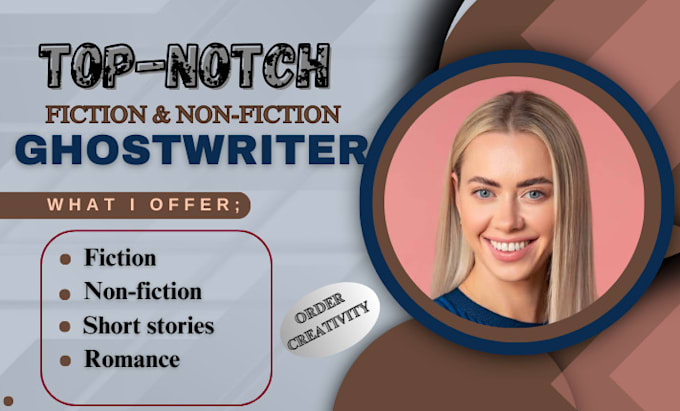 Gig Preview - Ghostwriter fiction and non fiction ebook, KDP book writer, ghost book writer