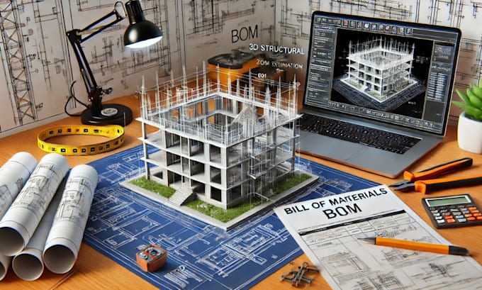 Gig Preview - Do structural model, civil engineering, and bom estimation  2d structure drawing