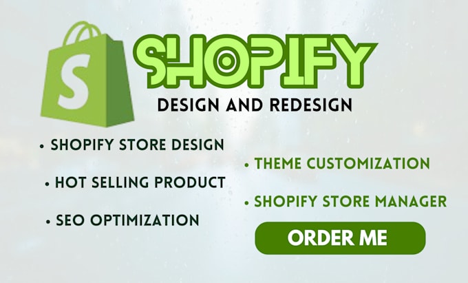 Gig Preview - Setup a sales boosting shopify store design and redesign