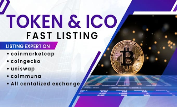 Gig Preview - Get you ico listing coin listing token listing ,coin market cap, coin gecko