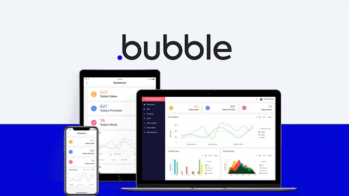 Gig Preview - Be your bubble developer for bubble app bubble website saas or mvp bubble io