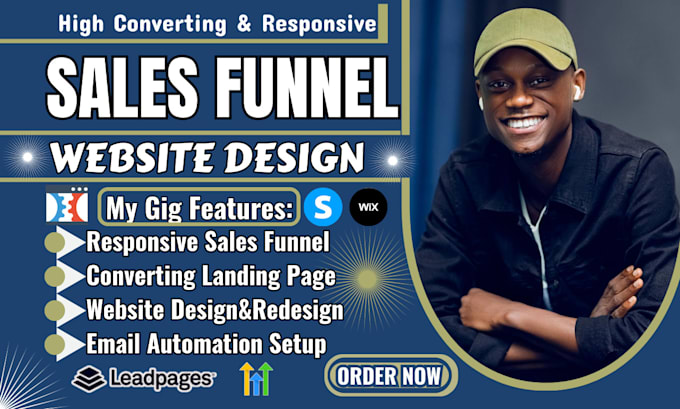 Gig Preview - Create systeme io sales funnel landing page, clickfunnels, kajabi, ghl funnel