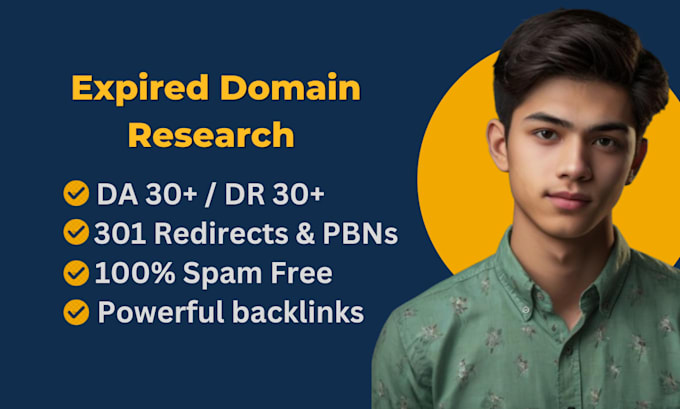 Gig Preview - Find powerful expired domains with high da, DR, and organic traffic for SEO