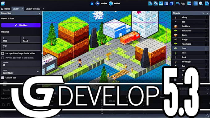 Gig Preview - Fix your gdevelop games